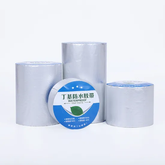 Aluminum Foil Self Adhesive Waterproof Insulation Butyl Rubber Sealing Backed Foil Tape 